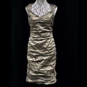 Etcetera Draped Stretch Sleeveless Dress Sz 6